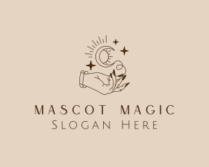 Magical Fortune Teller Hand logo design