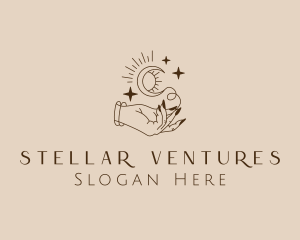 Magical Fortune Teller Hand logo design