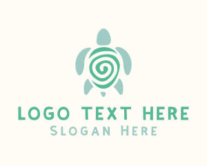 Artistic - Green Sea Turtle logo design
