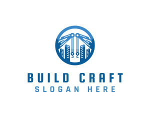 Architect Building Crane logo design