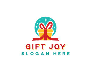 Gift Present Ribbon logo design