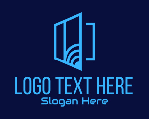 Networking - Blue Window Signal logo design