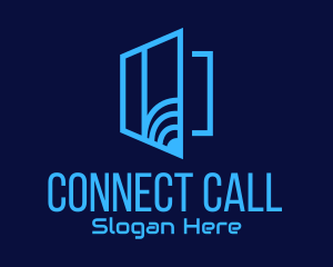 Voip - Blue Window Signal logo design