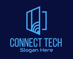 Ethernet - Blue Window Signal logo design