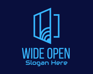 Open - Blue Window Signal logo design