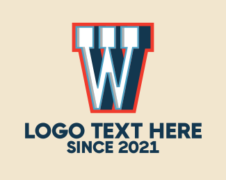 Classic Serif Letter W  Logo