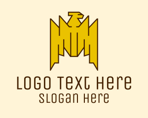 Bird - Tribal Gold Bird logo design