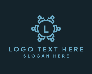 Giving - Blue Community Firm logo design