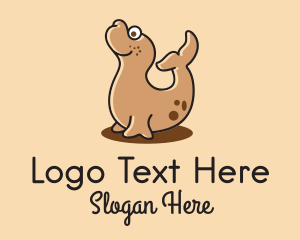 Animal Shelter - Happy Cute Seal logo design