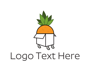 Food Delivery - Pineapple Fruit Box logo design