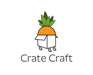 Crate - Pineapple Fruit Box logo design