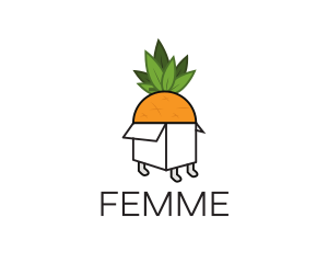 Pineapple Fruit Box logo design