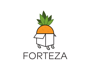 Pineapple Fruit Box logo design