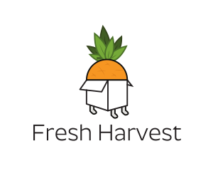 Fruit - Pineapple Fruit Box logo design