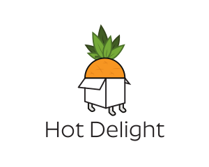 Pineapple Fruit Box logo design