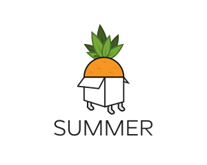 Pineapple Fruit Box logo design