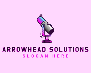 Microphone Podcast Multimedia logo design