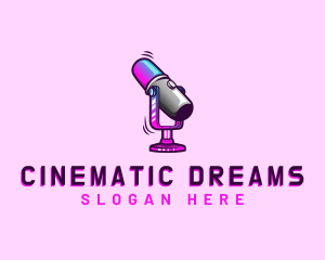 Microphone Podcast Multimedia logo design