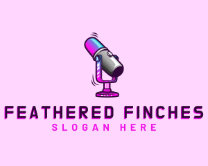 Microphone Podcast Multimedia logo design