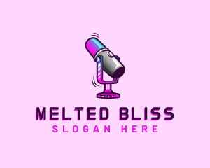 Microphone Podcast Multimedia logo design