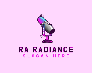 Microphone Podcast Multimedia logo design