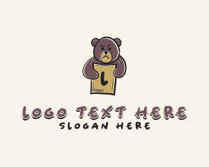 Placard - Bear Zoo Signage logo design