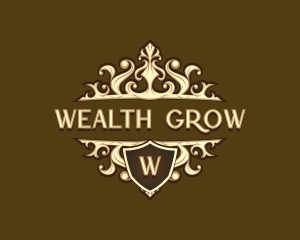 Luxury Shield Crown logo design