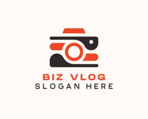 Modern Camera Vlogger logo design