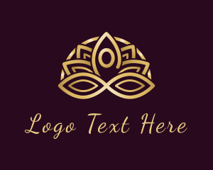 Spa - Golden Lotus Yoga logo design