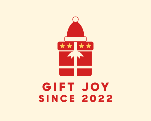 Santa Hat Gift logo design