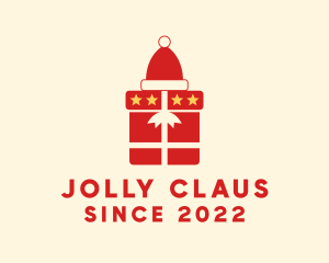 Santa Hat Gift logo design