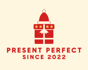 Gift - Santa Hat Gift logo design