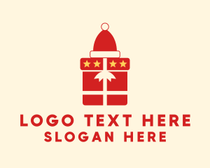 Santa Hat Gift Logo