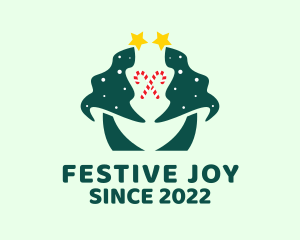Christmas - Twin Christmas Tree logo design