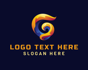 Net - Blazing Flame Letter G logo design