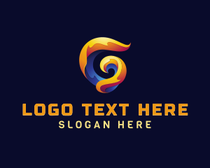 Internet - Blazing Flame Letter G logo design