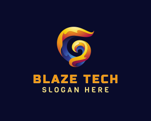 Blaze - Blazing Flame Letter G logo design