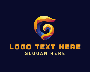 Communication - Blazing Flame Letter G logo design