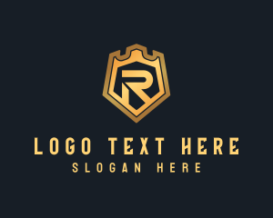 Kingdom - Royal Crest Letter R logo design