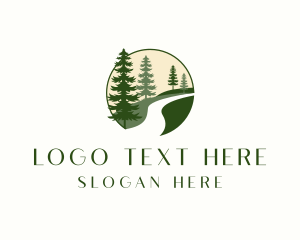 Roadtrip - Forest Road Landscape logo design