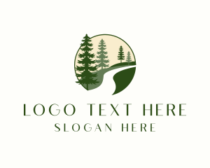 Tour - Forest Road Landscape logo design
