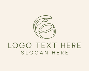 Essential Oil - Coconut Oil Liquid logo design