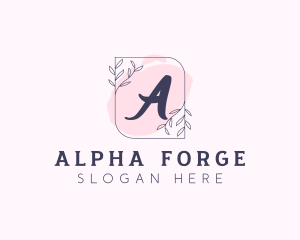 Organic Beauty Cosmetics Letter logo design