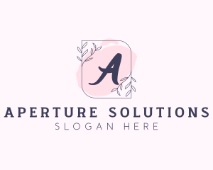 Organic Beauty Cosmetics Letter logo design