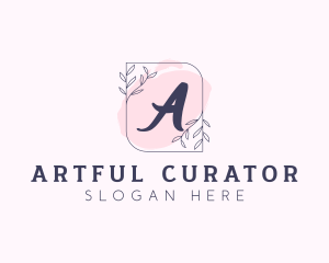 Organic Beauty Cosmetics Letter logo design