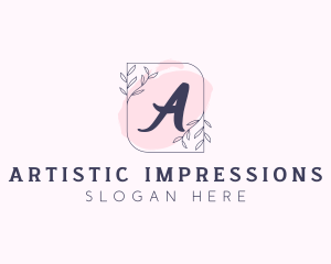 Organic Beauty Cosmetics Letter logo design