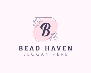 Organic Beauty Cosmetics Letter logo design