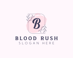 Organic Beauty Cosmetics Letter logo design