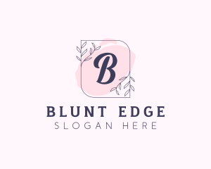 Organic Beauty Cosmetics Letter logo design