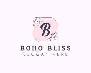 Organic Beauty Cosmetics Letter logo design